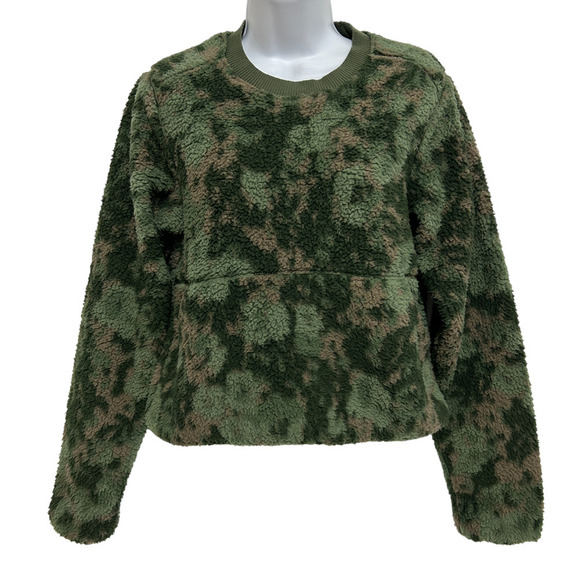 Prana Polar Escape Sweatshirt Fleece Camo Crewneck Womens Size Small - Picture 1 of 13